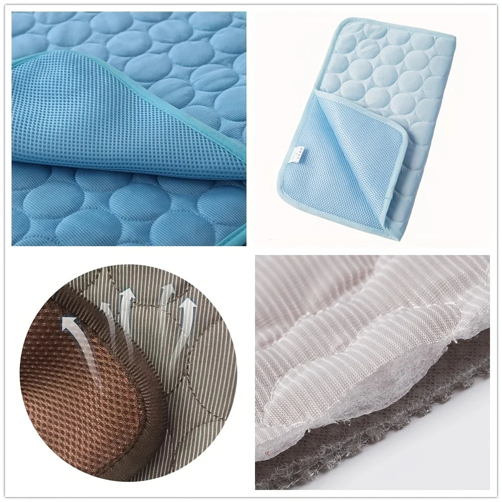 Cooling pet mat for Dogs & Cats, Self cooling, lightweight, Summer relief bed