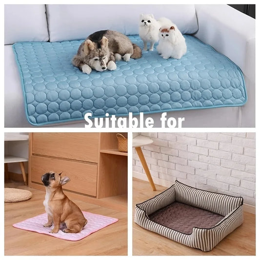 Cooling pet mat for Dogs & Cats, Self cooling, lightweight, Summer relief bed