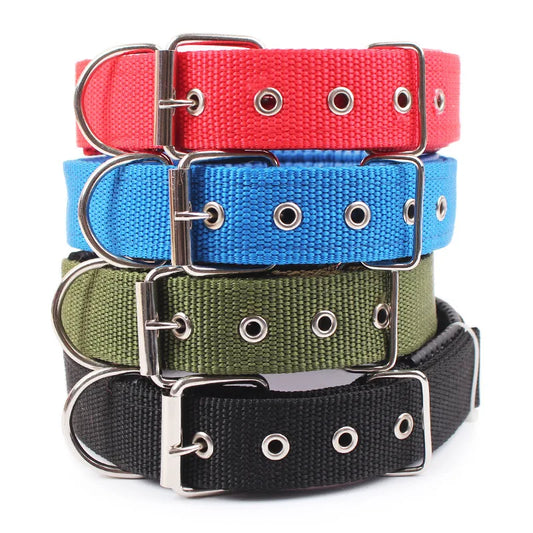 Adjustable Nylon Dog Collar – Durable Buckle Collar for Small, Medium & Large Breeds