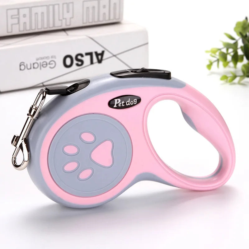 Retractable Dog & Cat Leash – 3m/5m Nylon Lead for Small Pets
