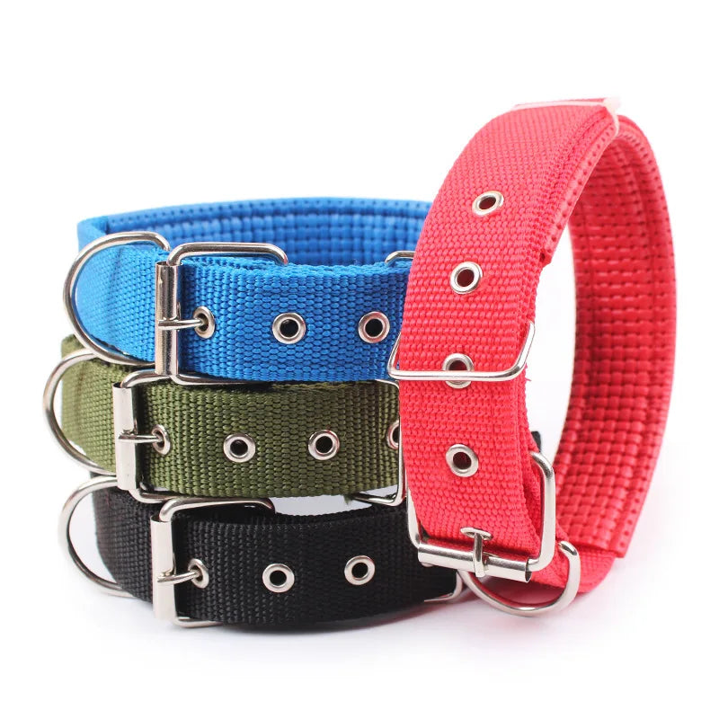 Adjustable Nylon Dog Collar – Durable Buckle Collar for Small, Medium & Large Breeds