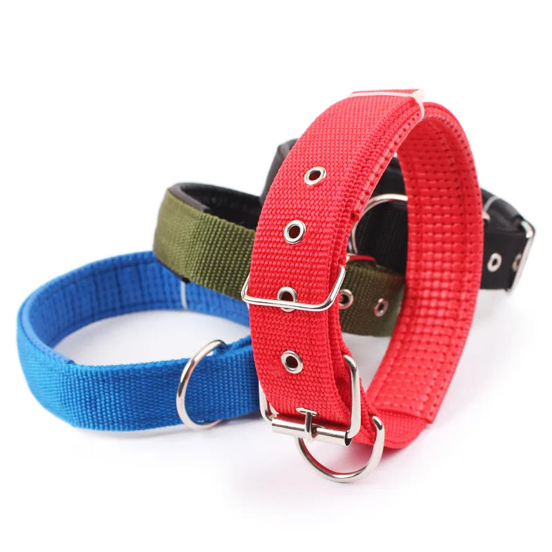 Adjustable Nylon Dog Collar – Durable Buckle Collar for Small, Medium & Large Breeds