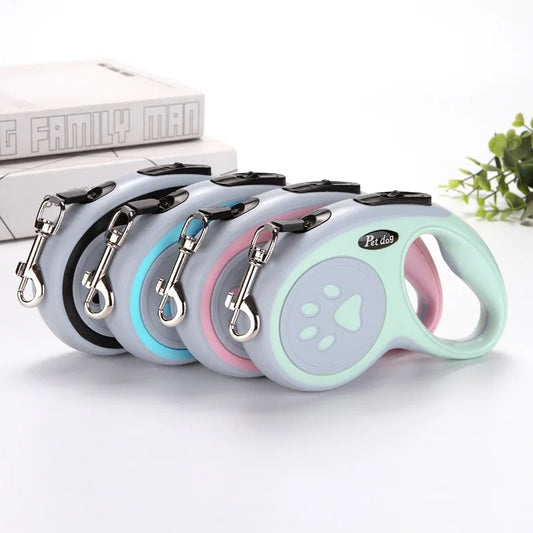 Retractable Dog & Cat Leash – 3m/5m Nylon Lead for Small Pets