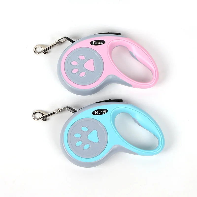 Retractable Dog & Cat Leash – 3m/5m Nylon Lead for Small Pets
