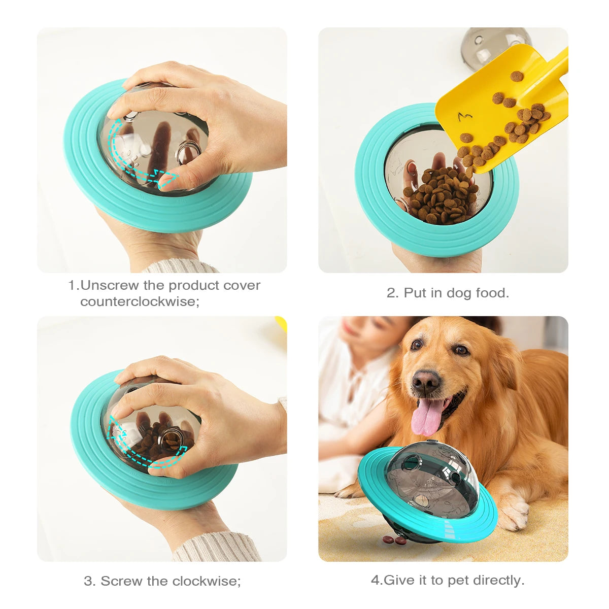 Interactive Dog treat ball - IQ Training puzzle toy (Small & Large Dogs)