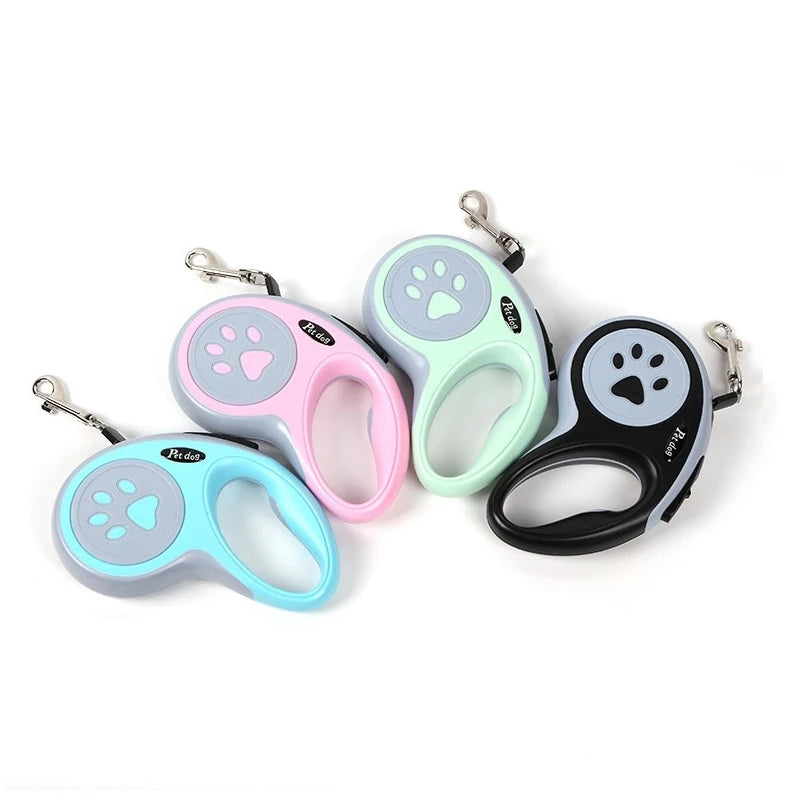 Retractable Dog & Cat Leash – 3m/5m Nylon Lead for Small Pets