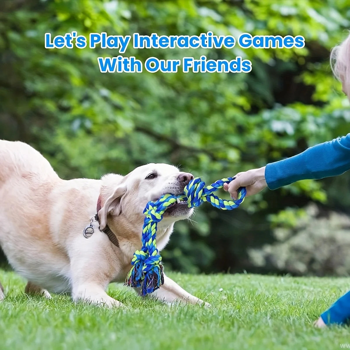 durable knot rope toy for dogs, Tug of war & Chew toy (Linen Material)