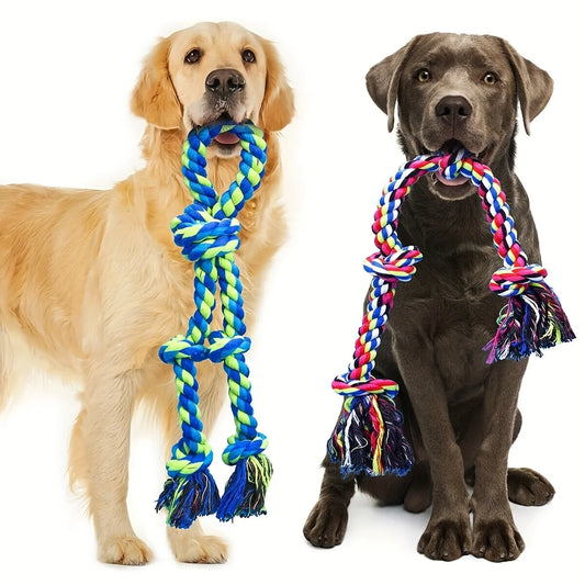 durable knot rope toy for dogs, Tug of war & Chew toy (Linen Material)