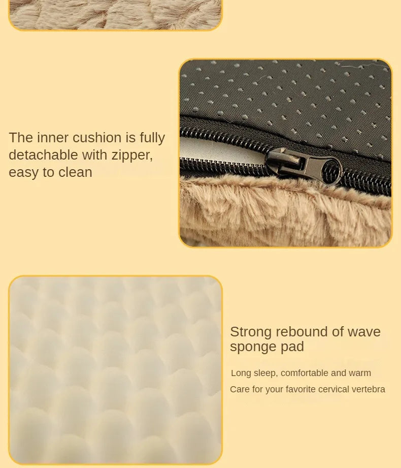 Orthopadic Memory foam Pet bed, waterproof, Washable Faux fur cover for Dogs & Cats