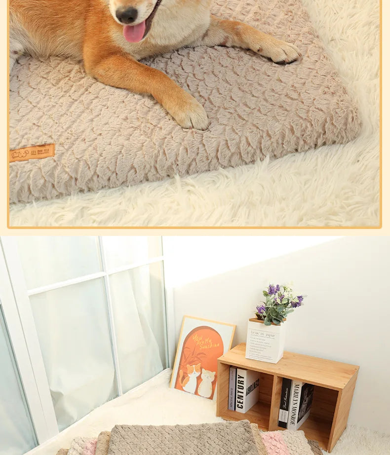 Orthopadic Memory foam Pet bed, waterproof, Washable Faux fur cover for Dogs & Cats