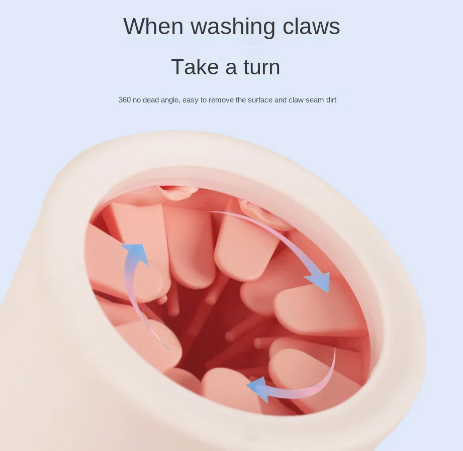 Pet Paw Cleaner Cup – Soft Silicone Foot Washer for Dogs & Cats