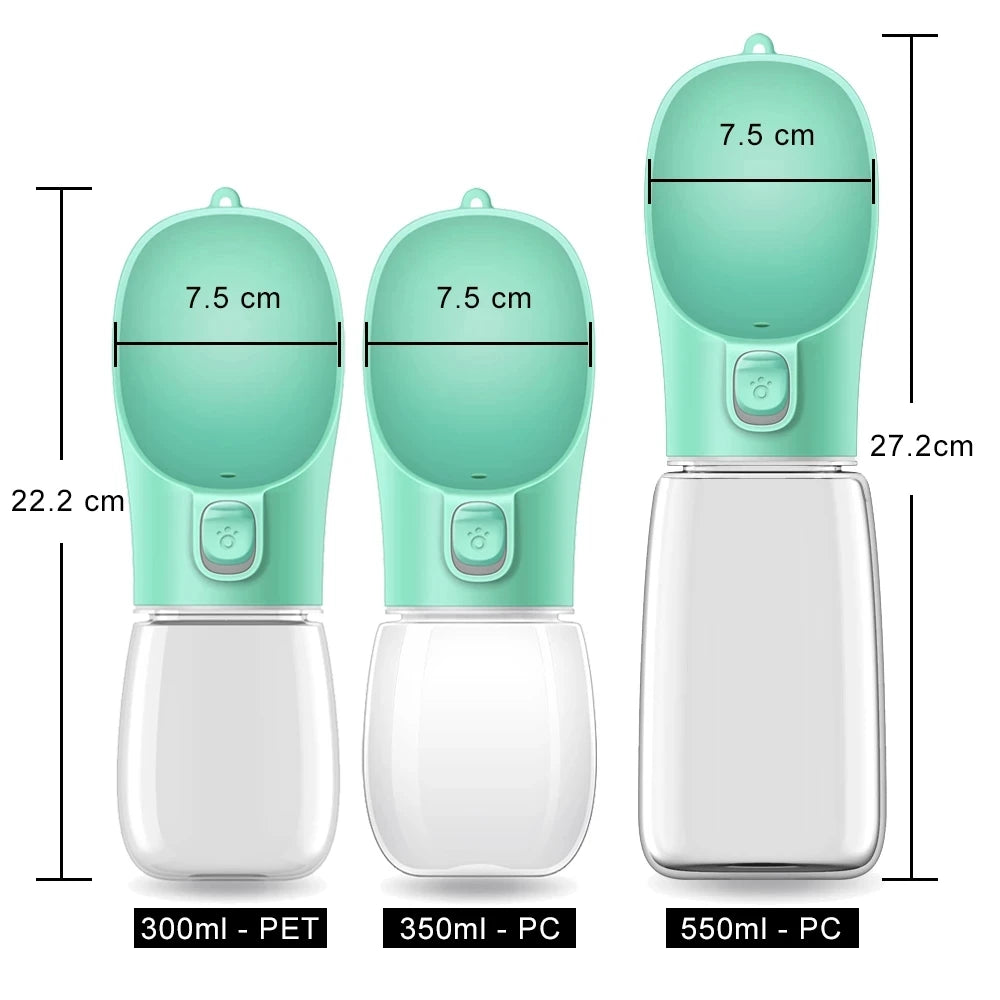 Portable Leakproof Dog Water Bottle – For Walks, Travel & Outdoor Adventures (350ml/550ml)